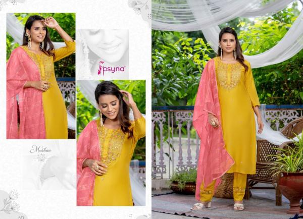 Psyna Muskan Tradition Wear Kurti Pant With Dupatta Collection